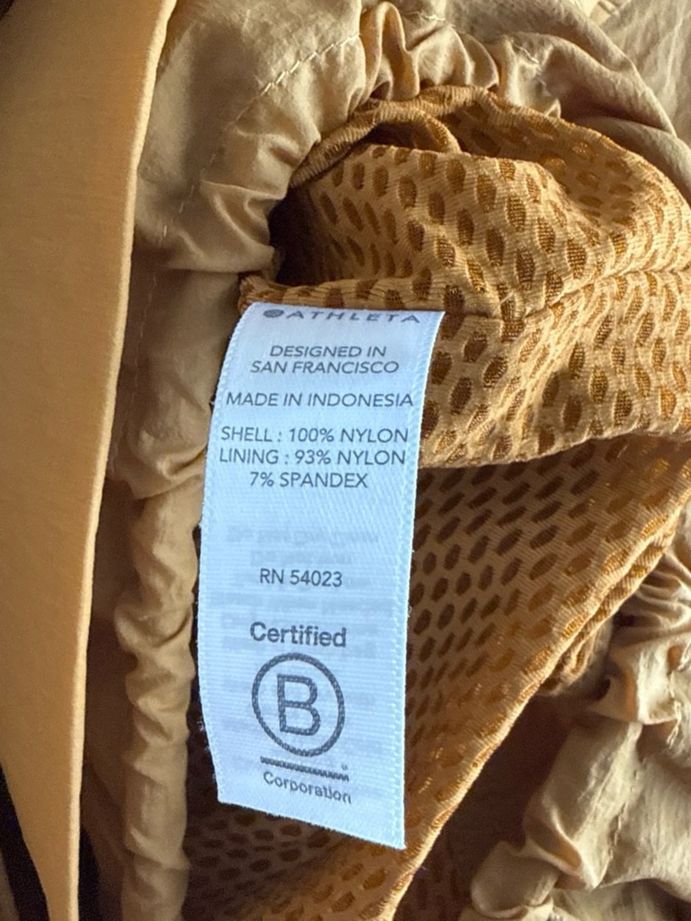 Athleta Women’s Mustard Hooded Windbreaker Jacket - Picture 4 of 4